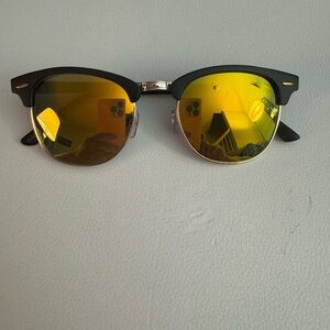 Frye & co yellow mirrored sunglasses